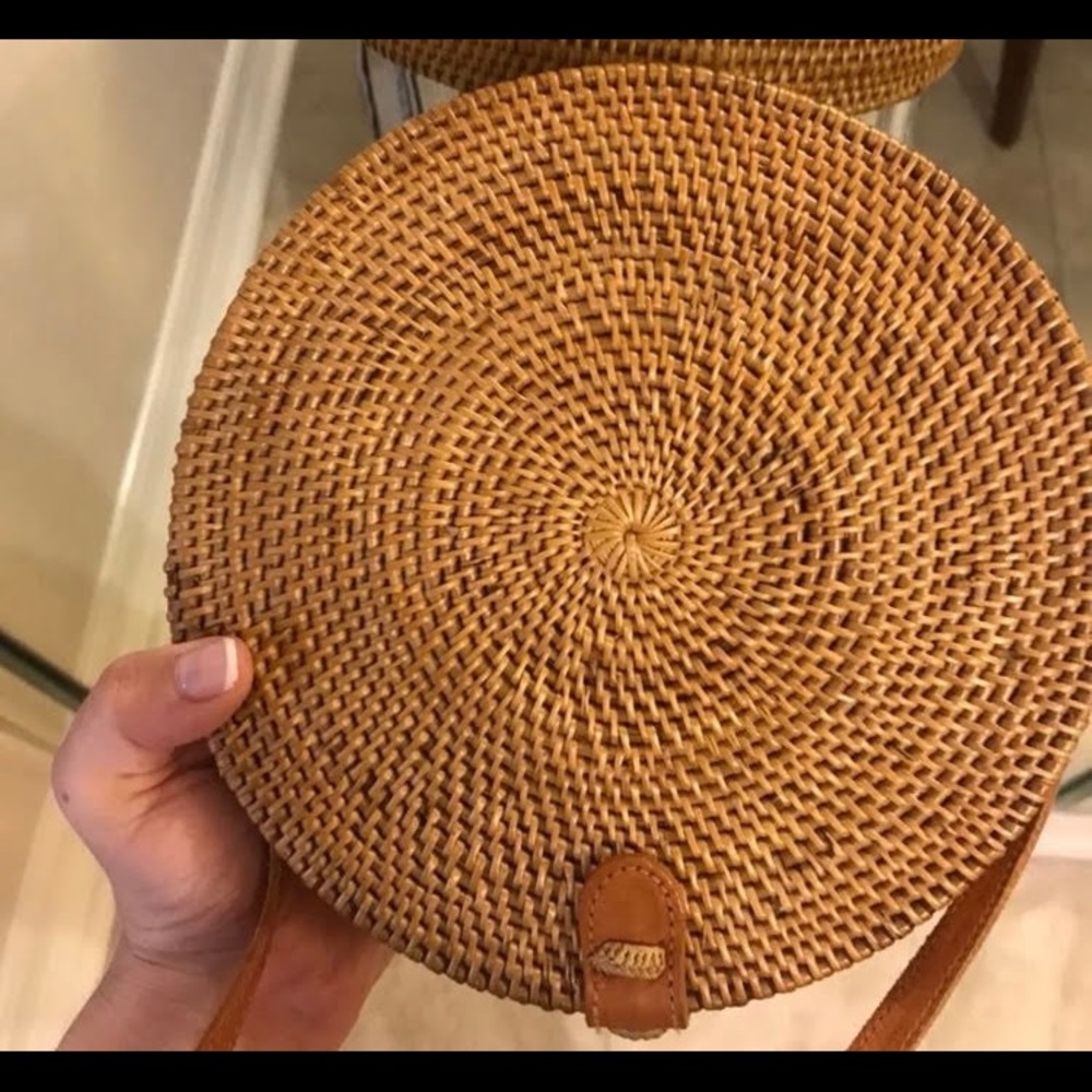 Rattan Handmade Round Crossbody